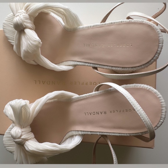 LOEFFLER RANDALL- Camellia Pearl Pleated Bow Heel - Picture 6 of 7